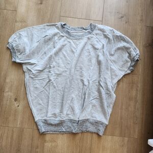 THE GREAT. Heather Gray Knit Top